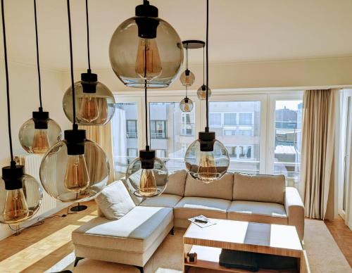 พื้นที่นั่งเล่นของ Appartement Mandarin met gratis parkeerplaats