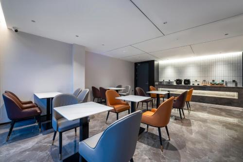 Posezení v ubytování 沃德smart酒店济南CBD化纤厂路店