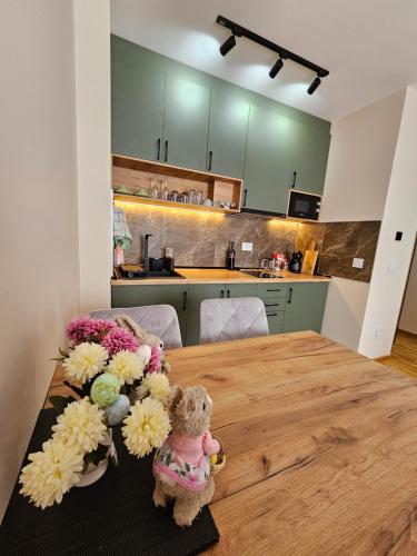 Una cocina o cocineta en Apartman Vuk Zlatibor