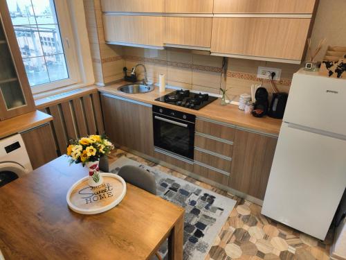 Η κουζίνα ή μικρή κουζίνα στο Mountain View Apartment