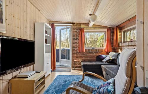 Μια τηλεόραση ή/και κέντρο ψυχαγωγίας στο 2 Bedroom Gorgeous Home In Toftlund