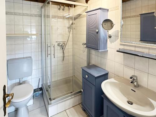 Koupelna v ubytování Hüs Sanskiin Ferienwohnung *Driiwholt*