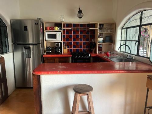 Η κουζίνα ή μικρή κουζίνα στο Casita tranquila