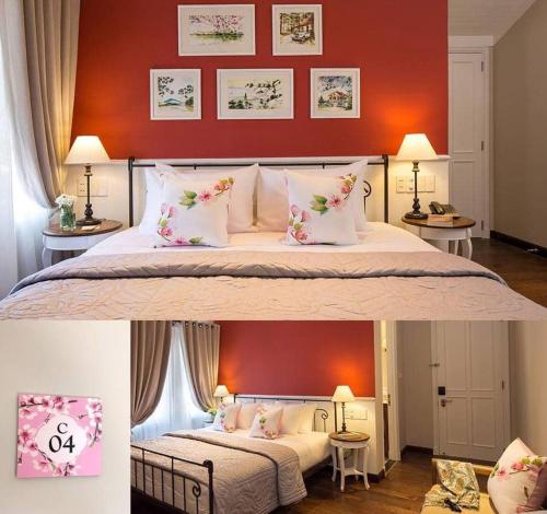 Postel nebo postele na pokoji v ubytování BICH DAO Boutique - Dalat