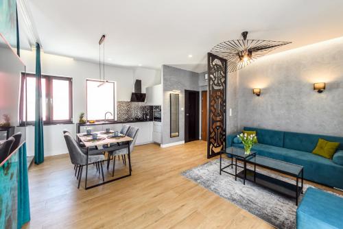 Kuchyň nebo kuchyňský kout v ubytování Pokoje, Apartamenty, Domki nad Morzem Dune Resort Łeba