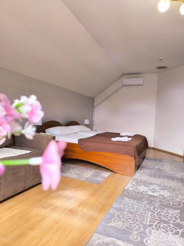 Postel nebo postele na pokoji v ubytování Hotel Delfin