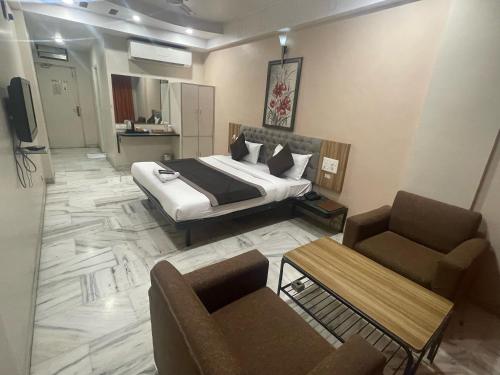 Posezení v ubytování Hotel Vrandavan