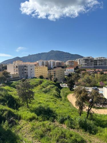 - une vue sur la ville depuis une colline dans l'établissement Pietralba t3, à Ajaccio