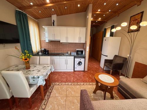 Kuchyň nebo kuchyňský kout v ubytování Julia apartman 1