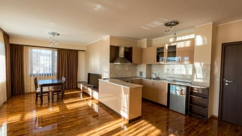Кухня или мини-кухня в Hotel Kristal
