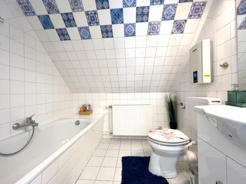 Koupelna v ubytování Ferienwohnung Attersee