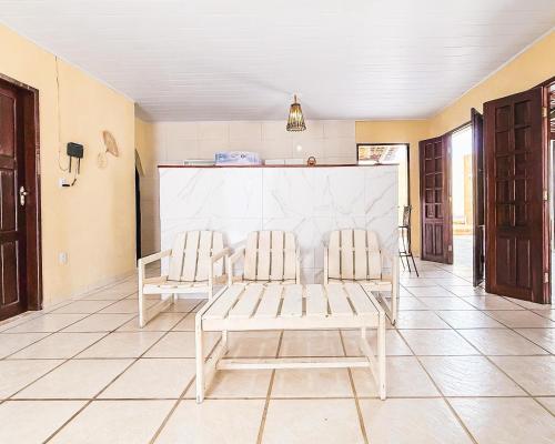 Zona de estar de Casa com Piscina em Marechal Deodoro