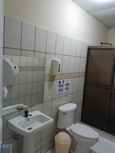 Koupelna v ubytování Hotel Dalinky