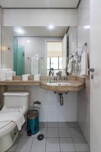 Koupelna v ubytování Flat Fabuloso Ibirapuera com garagem