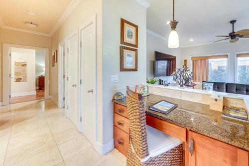a kitchen with a counter top and a sink at Poipu Kai Resort Vacation Condo in Koloa! in Koloa