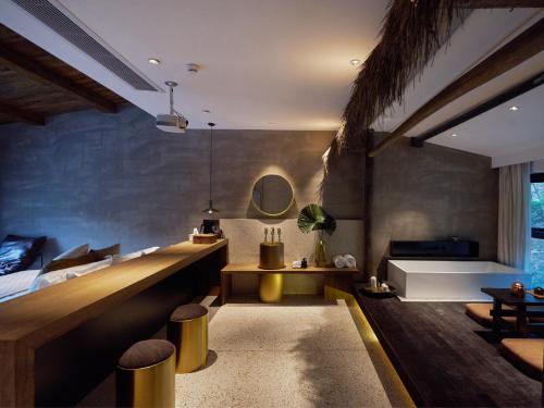 Postel nebo postele na pokoji v ubytování Anji Yuzizai Resort