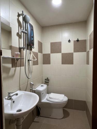 Koupelna v ubytování Hotel Miju