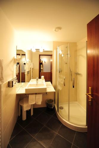 Koupelna v ubytování Hotel Krone