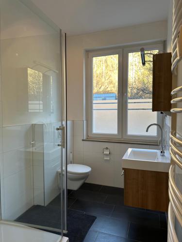 Ванная комната в LIV-IN Classic Monschau Ferienwohnung