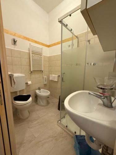 Koupelna v ubytování hotel fiumara