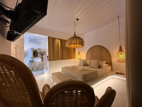 Χώρος καθιστικού στο Kohylia Beach Guest House