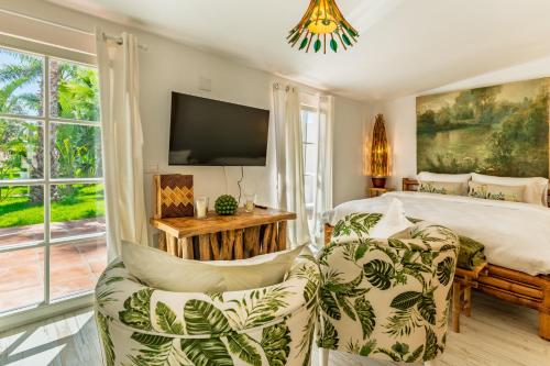 Ένα ή περισσότερα κρεβάτια σε δωμάτιο στο Bambú Verde