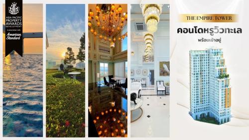 a collage of four pictures of a building at 2 Bed Room Sea View Great Place in Jomtien Beach