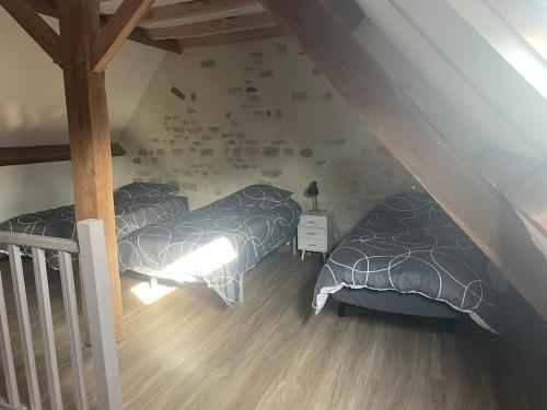 Postel nebo postele na pokoji v ubytování L hirondelle