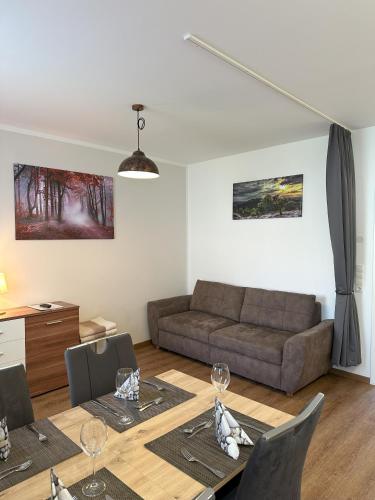 Area soggiorno di Helenes Ferienwohnung