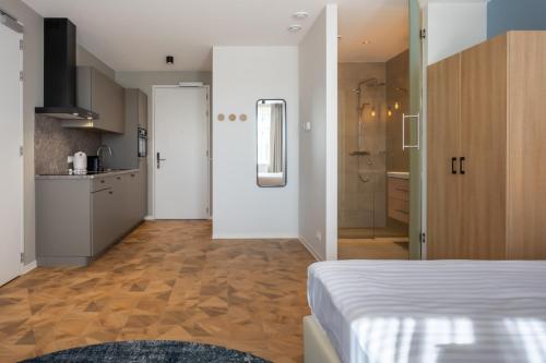 Η κουζίνα ή μικρή κουζίνα στο Residence Noordstaete - Studio Kluut