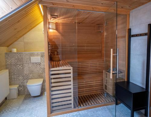 Koupelna v ubytování Szilvásvárad Camping & Apartman