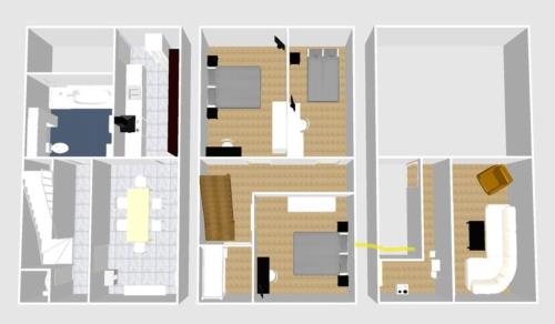 a floor plan of a house with a room at Friends and Family Leiwen in Leiwen