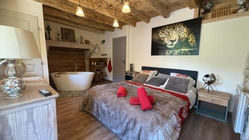 Zona de estar de Gîte Le Verger