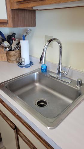 a stainless steel sink in a kitchen at 210 Worchester St #405 in Ocean City