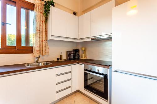 Una cocina o cocineta en Nelly's Place Sea View