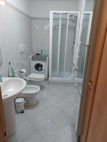 Koupelna v ubytování Lissi home
