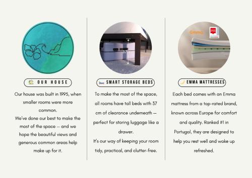 a page of a brochure for a smart share facility at Cecília's House in Jardim do Mar