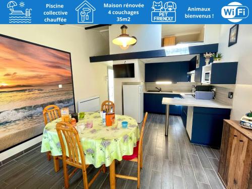 Location Vacances Type 2 avec Piscine Chauffée et Tennis, Animaux Bienvenus - FR-1-231-317