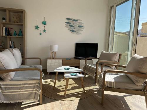 Appartement T2 avec Cabine, Terrasse et Climatisation à Saint Pierre la Mer - FR-1-229D-156