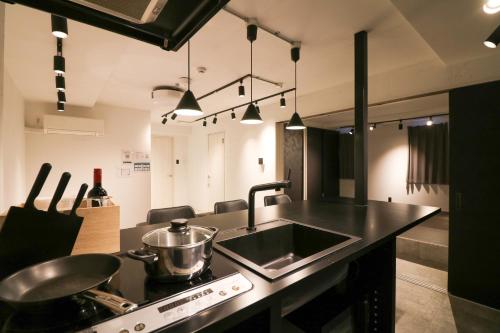 Hotel Wheat Waccaにあるキッチンまたは簡易キッチン