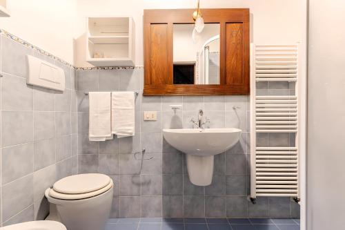 un bagno con un water e un lavandino di Sambuca Lodge a San Romano