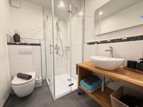 Ванная комната в Ferienwohnung Haus Jose