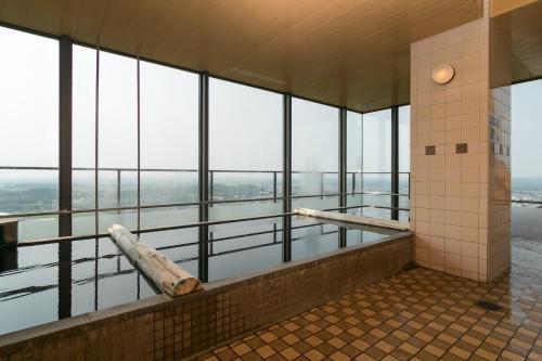 Μπαλκόνι ή βεράντα στο Tokachi Makubetsu Onsen Grandvrio Hotel