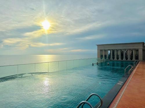 a large swimming pool on top of a building at La Phan Phu Quoc, Hillside Apartment in Phu Quoc