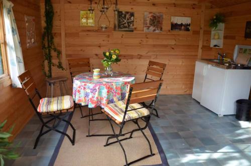 Kuchyň nebo kuchyňský kout v ubytování Christianshus Ferienhaus Vareler Hafen