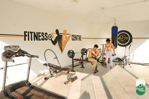 a group of people in a gym at Secret Valley Planation Resort in Munnar