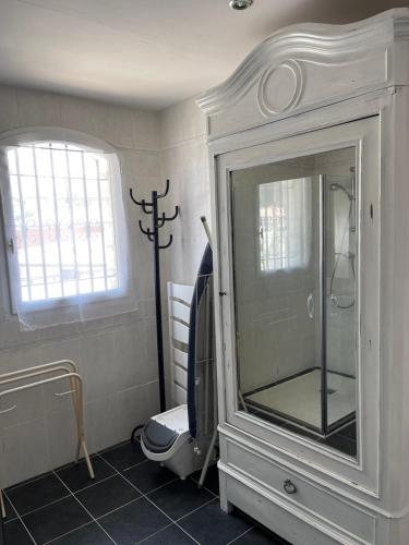 Koupelna v ubytování Grande Chambre meublee