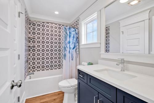 Koupelna v ubytování Admiral's Lodge