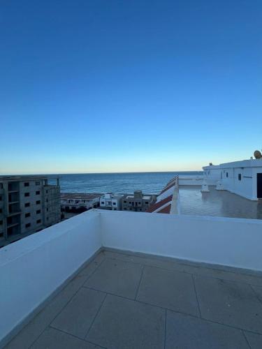 a view of the ocean from the roof of a building at oued laou Mekkad in Oued Laou