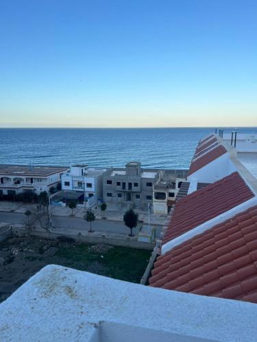 a view of the ocean from the roof of a building at oued laou Mekkad in Oued Laou